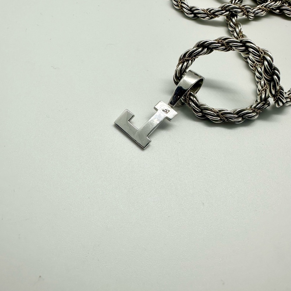 Avianne Diamond “L” Pendant View 3